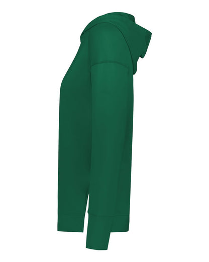 Holloway Women's Eco Revive™ Ventura Soft Knit Hooded Sweatshirt 222798 #color_Dark Green