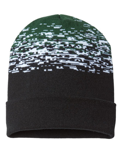 CAP AMERICA USA-Made Static Cuffed Beanie RKS12 #color_Black/ White/ Forest