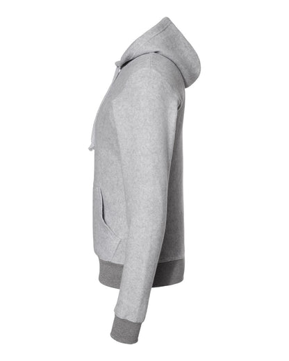 J. America Men's Flip Side Fleece Hooded Sweatshirt 8709 #color_Grey Heather