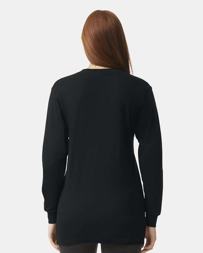 American Apparel Unisex Fine Jersey Long Sleeve Tee 2007 #colormdl_Black