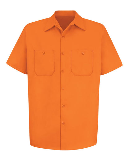 Red Kap Men's Cotton Short Sleeve Uniform Shirt SC40 #color_Orange