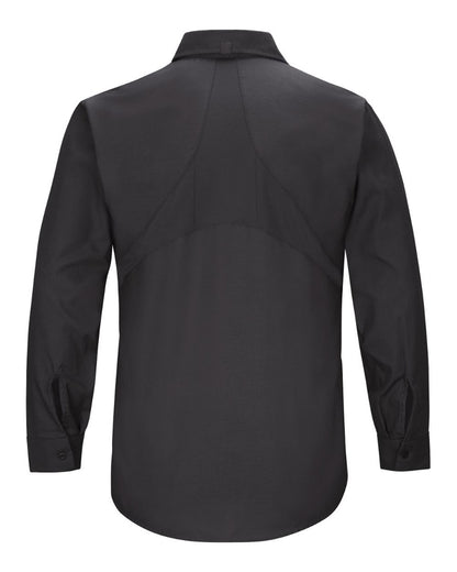 Red Kap Men's Mimix™ Long Sleeve Work Shirt SX10 #color_Black