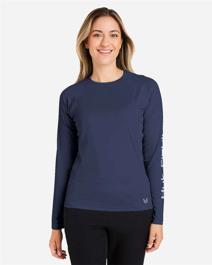 HUK Women's LoPro Pursuit T-Shirt H612L04 #colormdl_Naval Academy