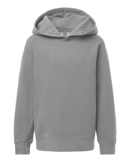 Comfort Colors Youth Garment-Dyed Lightweight Fleece Hooded Sweatshirt 1467Y #color_Grey