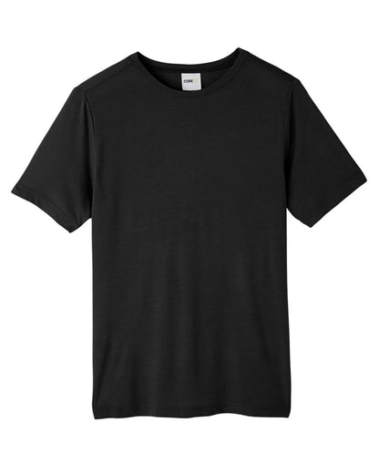 CORE365 Unisex Tall Fusion ChromaSoft™ Performance T-Shirt CE111T #color_Black