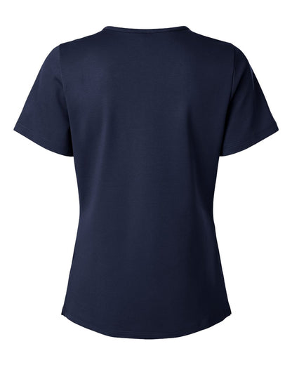 Jaanuu Women's Cesi Ultrasoft Scrub V-Neck Top W30003 #color_Midnight Navy
