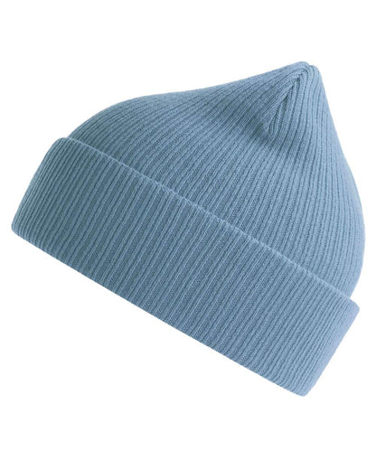 Atlantis Headwear Sustainable Cuffed Beanie NELSON #color_Light Avio Blue