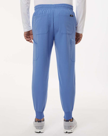 Jaanuu Men's Osmo 8-Pocket Scrub Joggers M20002 #colormdl_Ceil Blue