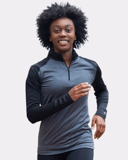 Badger Ultimate SoftLock™ Women's Sport Quarter-Zip Pullover 4008 Badger Ultimate SoftLock™ Women&#39;s Sport Quarter-Zip Pullover 4008