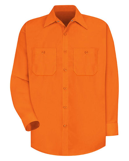 Red Kap Men's Tall Enhanced Visibility Long Sleeve Work Shirt SS14T Red Kap Men's Tall Enhanced Visibility Long Sleeve Work Shirt SS14T