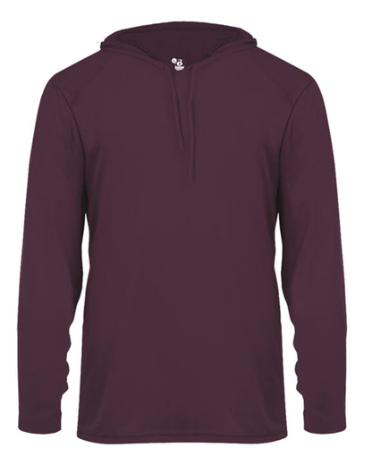 Badger B-Core Hooded Long Sleeve T-Shirt 4105 #color_Maroon