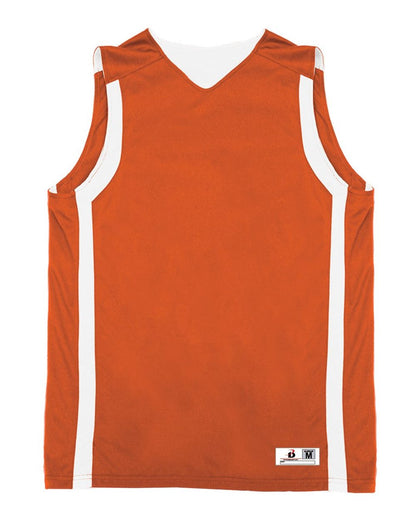 Alleson Athletic Youth B-Core B-Slam Reversible Tank Top 2551 #color_Burnt Orange/ White