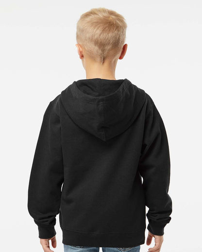 Independent Trading Co. Youth Midweight Full-Zip Hooded Sweatshirt SS4001YZ #colormdl_Black