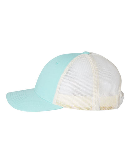 Richardson Low Pro Trucker Cap 115 #color_Aruba Blue/ Birch