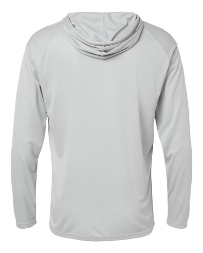 Badger B-Core Hooded Long Sleeve T-Shirt 4105 #color_Silver