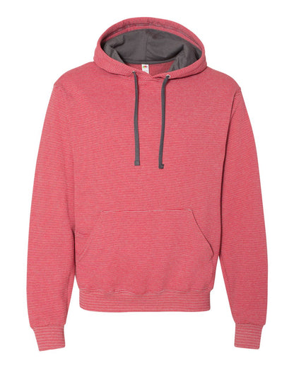 Fruit of the Loom Sofspun® Microstripe Hooded Sweatshirt SF77R #color_Fire Brick Stripe