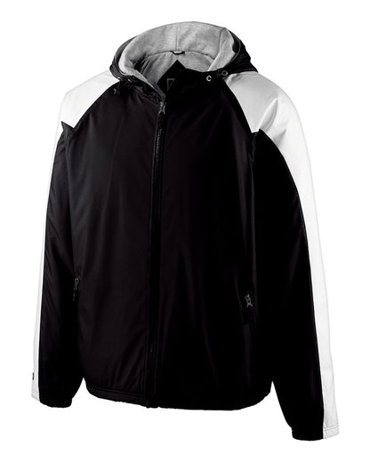 Holloway Youth Homefield Hooded Jacket 229211 #color_Black/ White
