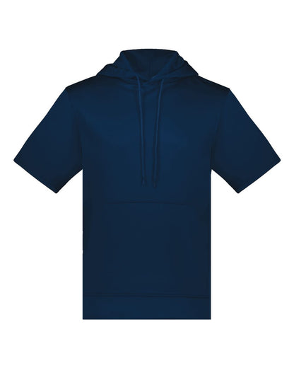 Augusta Sportswear Fleece Short Sleeve Hooded Pullover 6871 #color_Navy