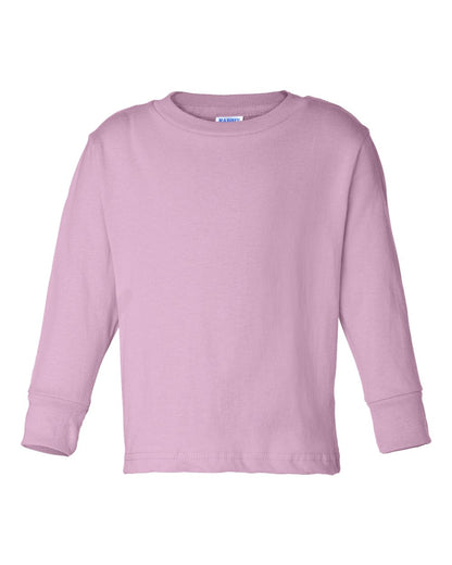 Rabbit Skins Toddler Cotton Jersey Long Sleeve Tee 3311 #color_Pink