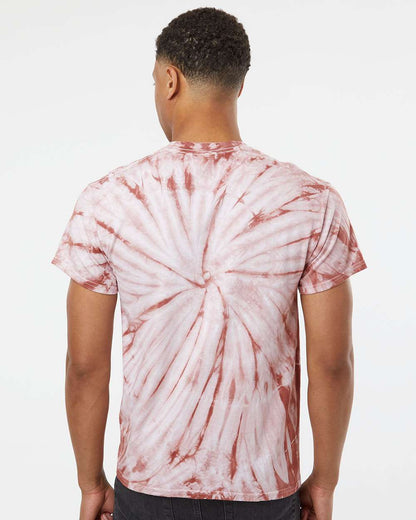 Dyenomite Cyclone Pinwheel Tie-Dyed T-Shirt 200CY #colormdl_Copper