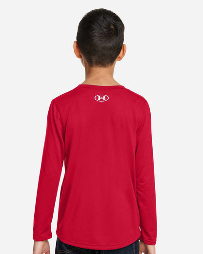 Under Armour Youth Tech™ Team Long Sleeve T-Shirt 1377488 #colormdl_Red/ White