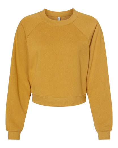 BELLA + CANVAS Women's Raglan Pullover Fleece 7505 #color_Heather Mustard