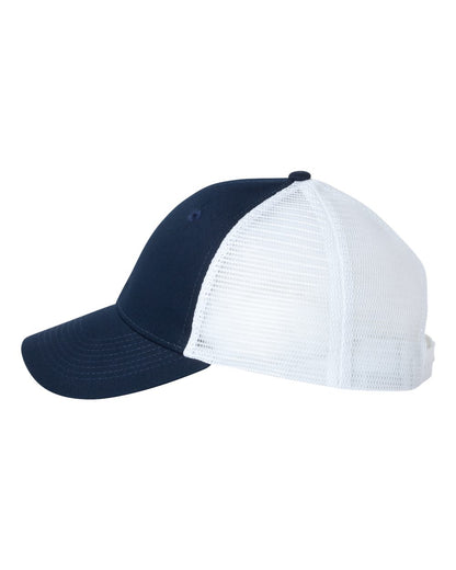 Valucap Mesh-Back Twill Trucker Cap VC400 #color_Navy/ White