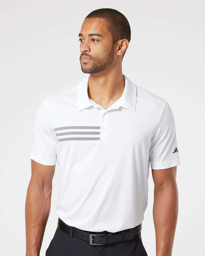 Adidas Men's 3-Stripe Chest Polo A324 #colormdl_White/ Black