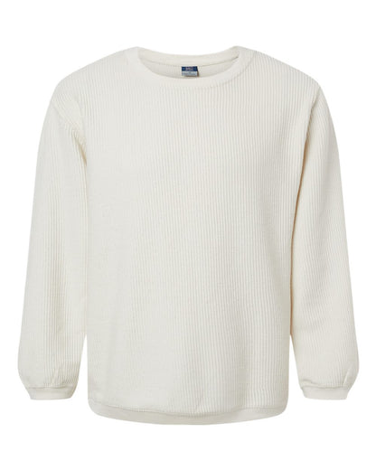 MV Sport Unisex Corded Crewneck Sweatshirt 19179 #color_Ivory