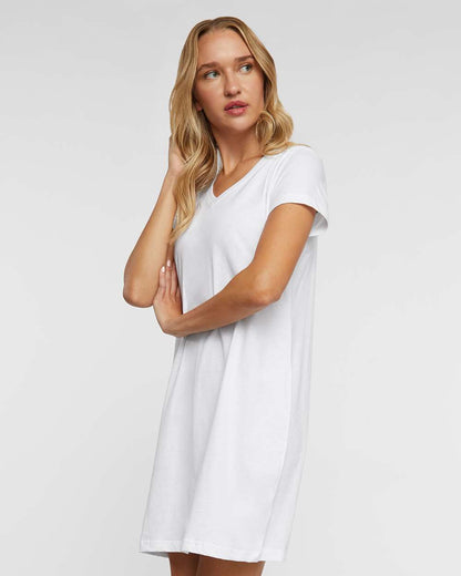 LAT Women's Fine Jersey V-Neck Coverup 3522 #colormdl_White