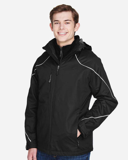 North End Men's Angle 3-In-1 Jacket with Bonded Fleece Liner 88196 #colormdl_Black
