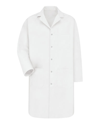 Red Kap Unisex Gripper Front Lab Coat KP18 #color_White