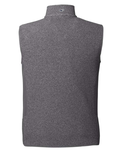 vineyard vines Men's Harbor Fleece Vest O001401 #color_Charcoal Heather
