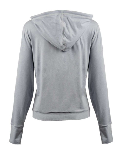Burnside Women's Dawn to Dusk Hooded Sweatshirt 5667 #color_Heather Light Grey