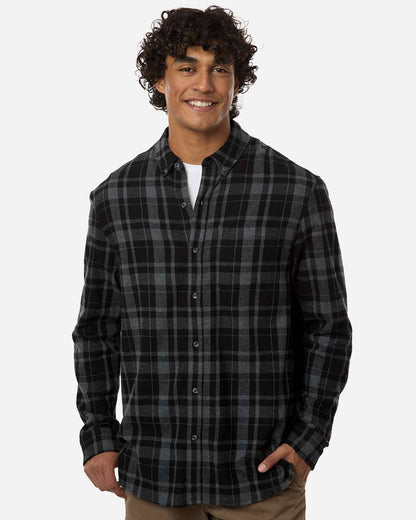 Boxercraft Men's Flannel Button Down Shirt BU7401 #colormdl_Black Jordan Plaid