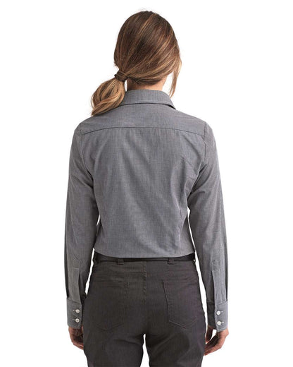 Artisan Collection by Reprime Women's Microcheck Gingham Cotton Shirt RP320 #colormdl_Black/ White