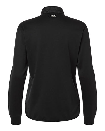 Adidas Women's Ultimate Quilted Full-Zip Jacket A1009 #color_Black
