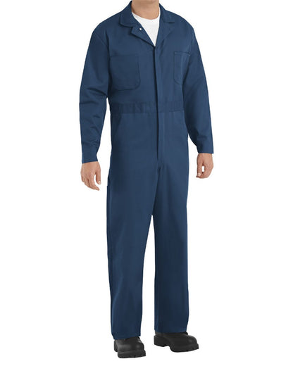Red Kap Men's Extended Sizes Button-Front Cotton Coveral CC16EXT Red Kap Men's Extended Sizes Button-Front Cotton Coveral CC16EXT