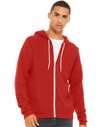 BELLA + CANVAS Sponge Fleece Full-Zip Hoodie 3739 #colormdl_Red