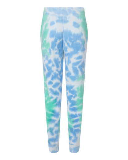 J. America Unisex Tie-Dyed Fleece Joggers 8884 #color_Lagoon Tie Dye