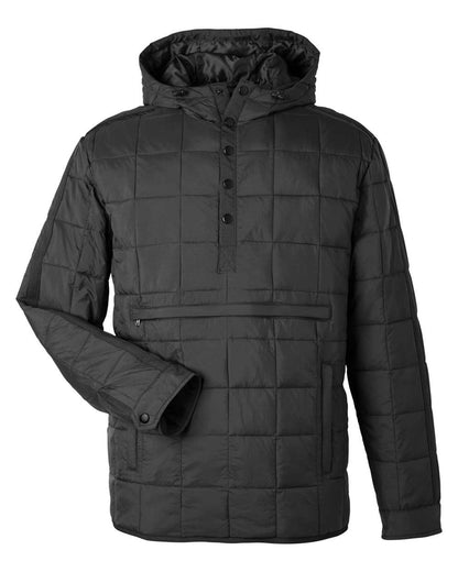 North End Unisex Aura Packable Anorak NE722 #color_Black