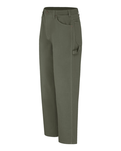 Dickies Men's Extended Sizes Duck Carpenter Jeans 1933EXT #color_Rinsed Moss - 32I