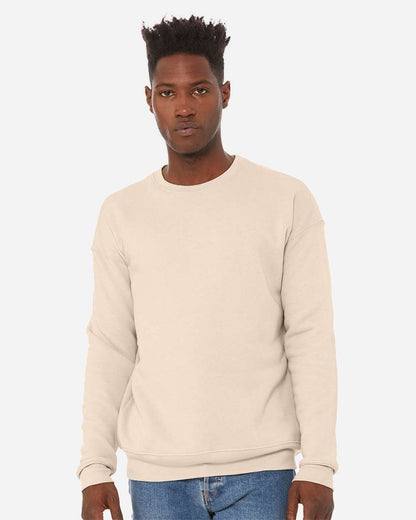 BELLA + CANVAS Unisex Sponge Fleece Drop Shoulder Crewneck Sweatshirt 3945 #colormdl_Heather Dust
