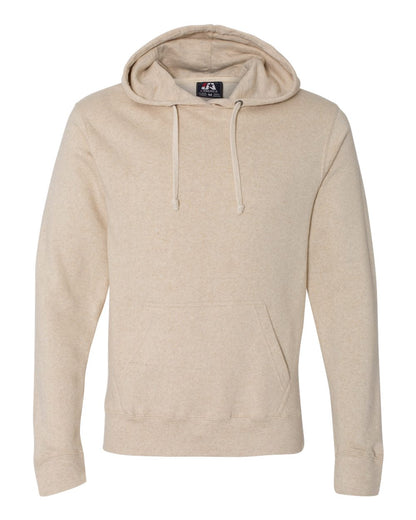 J. America Men's Triblend Fleece Hooded Sweatshirt 8871 #color_Oatmeal Triblend