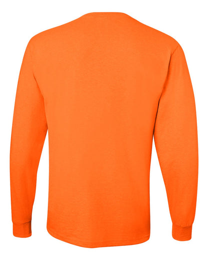 JERZEES Men's Dri-Power® Long Sleeve 50/50 T-Shirt 29LSR #color_Safety Orange