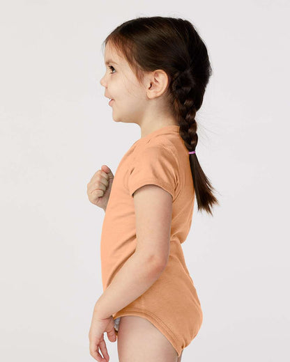 Rabbit Skins Infant Fine Jersey Bodysuit 4424 #colormdl_Peachy