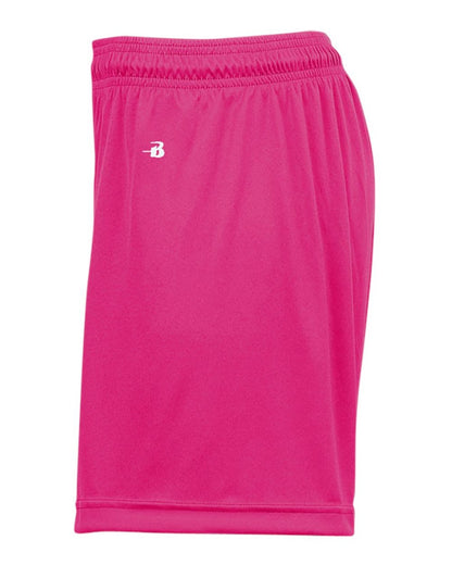 Badger Women's B-Core 5" Inseam Shorts 4116 #color_Hot Pink