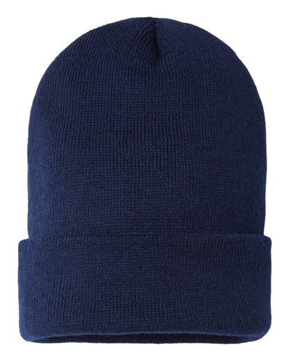 CAP AMERICA USA-Made Sustainable Cuffed Beanie SKN24 #color_Navy