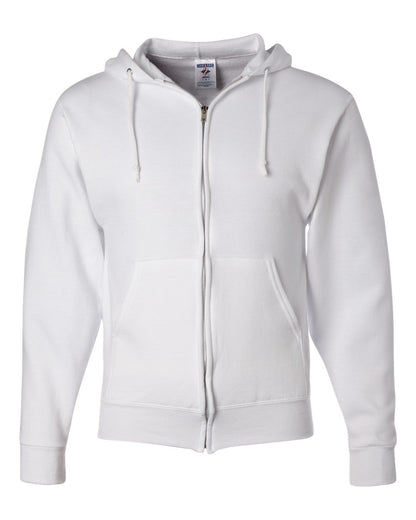 JERZEES Unisex NuBlend® Full-Zip Hooded Sweatshirt 993MR #color_White