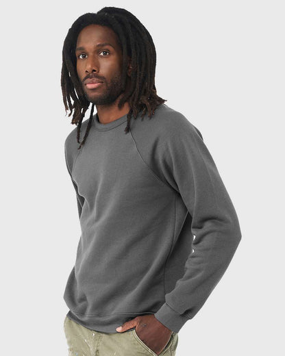 BELLA + CANVAS Sponge Fleece Raglan Crewneck Sweatshirt 3901 #colormdl_Asphalt